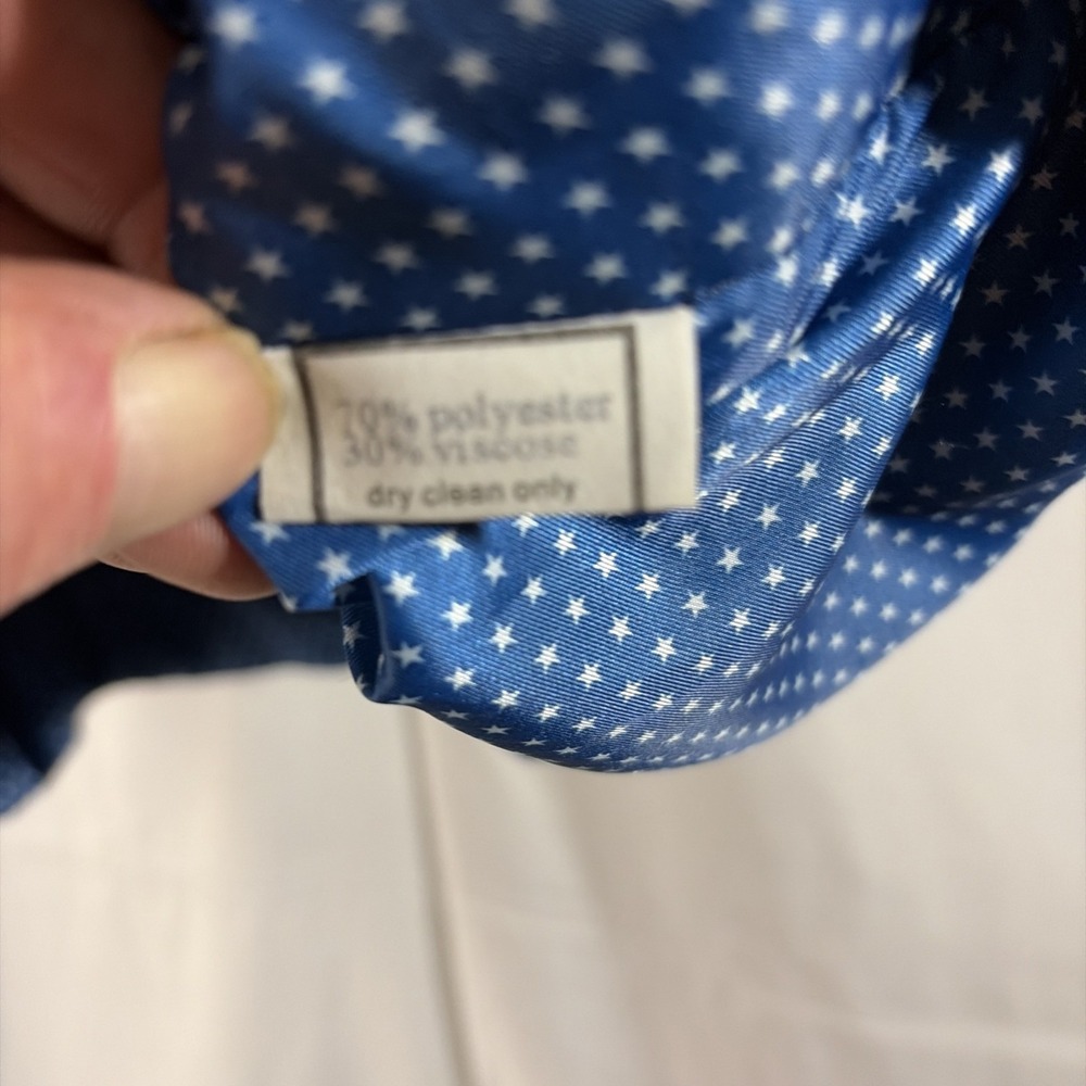 Marc Darcy velvet lapel two-pocket smart formal waistcoat in blue 44R - Picture 10 of 11